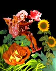 Duende con flores