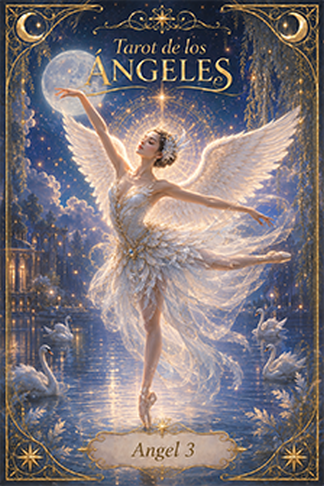 Ángel cisne, noche y luna