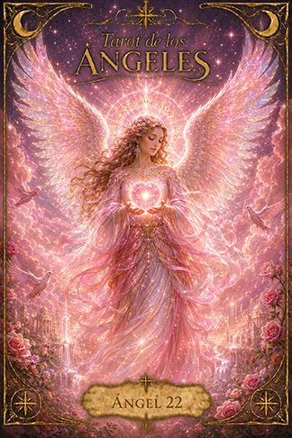 Angel rosa de la luz divina