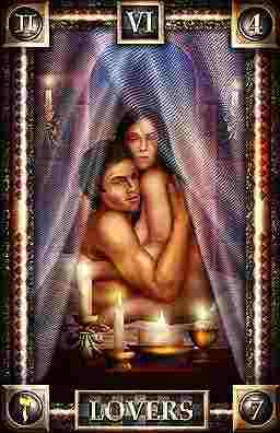 Arcano los enamorados Del Tarot de las Estrellas