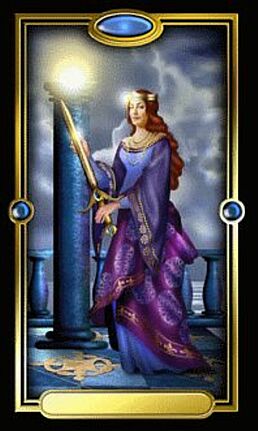 ARCANO REINA DE BASTOS, GILDED TAROT