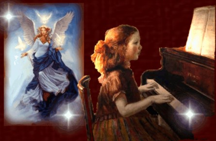 Angel del piano ( composicion de imagen: Viviana de Camino