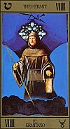 TAROT DE DALI CARTA EL ERMITAÑO
