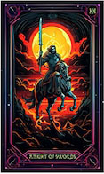 ARCANO MENOS CABALLO DE BASTOS, GILDED TAROT