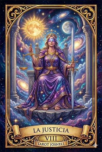 Arcano la Justicia del Tarot del Amor