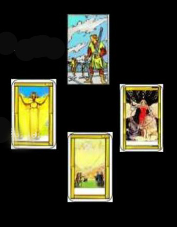 Tarot de las 4 cartas Todo pasa, todo se repite.