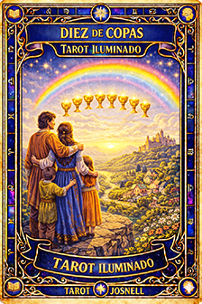 Arcano 10 de Copas del Tarot Iluminado