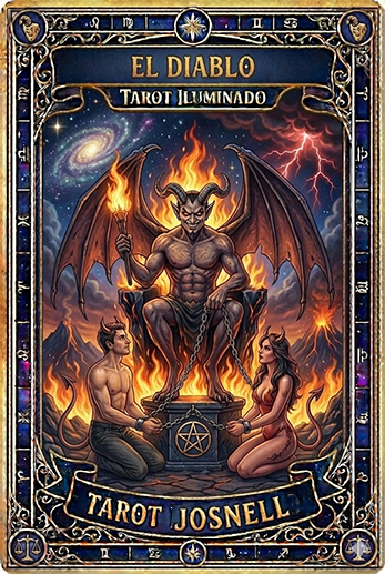 Arcano El Diablo Tarot-iluminado