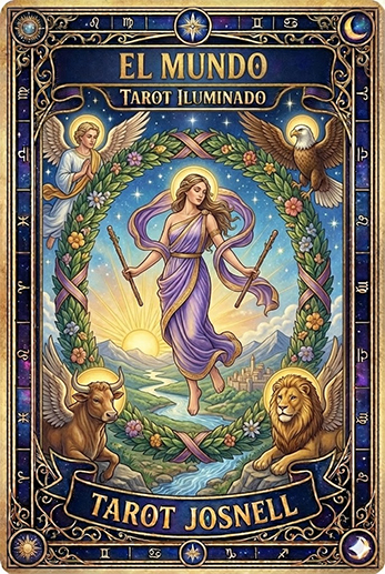 Arcano El Mundo - Tarot Iluminado