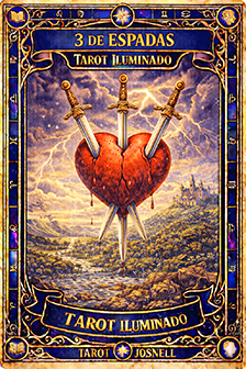 Arcano Tres de Espadas - Tarot Iluminado