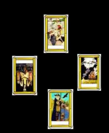 Tarot de las cuatro cartas. Níúmero 10