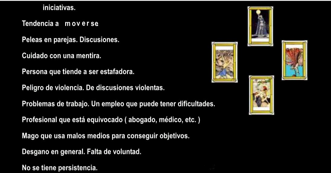 TAROT DE LAS 4 CARTAS - TIRADA 25